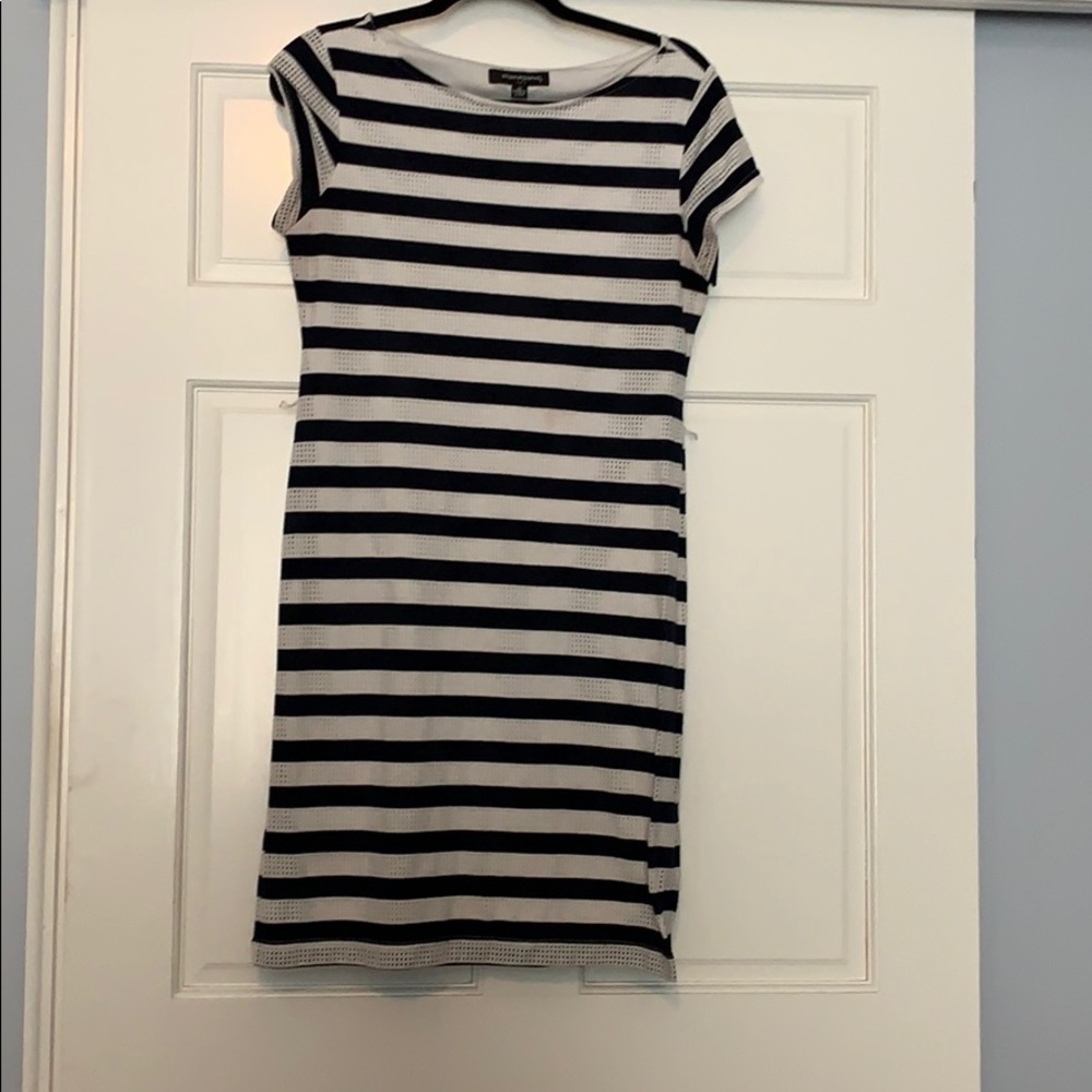 Blue and white nautical dress